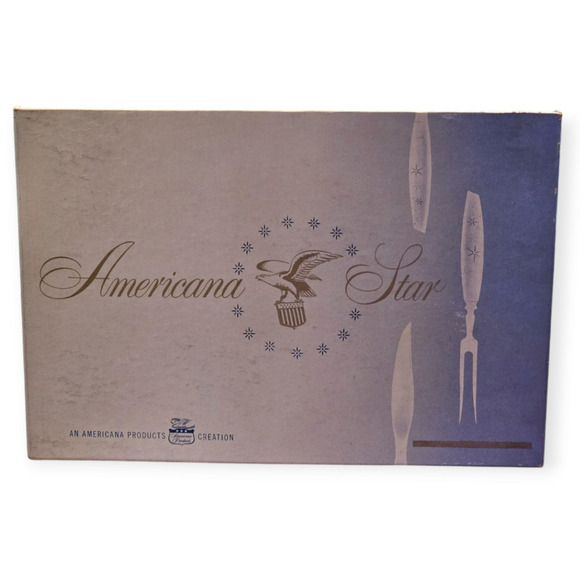 Vintage Americana Star Presentation Set Missing Steak Knives MCM Desert Flowers - Picture 2 of 4